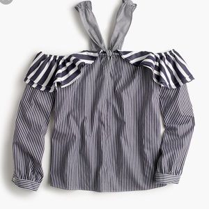 J. Crew Striped off the shoulder top